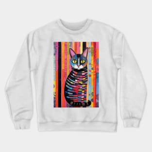 Abstract Cat 3 Crewneck Sweatshirt